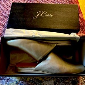 JCrew Gold Leather Mules